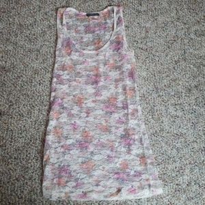 Lace floral tank top